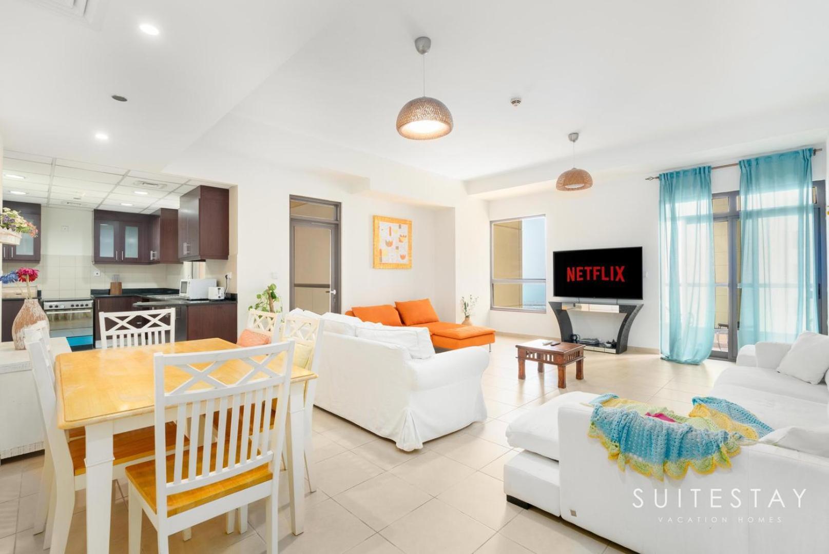 1 Bedroom 2 Bathrooms Flat With Sea View Balcony Dubai